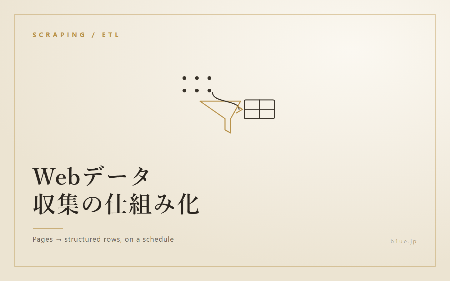 Webデータ収集の仕組み化